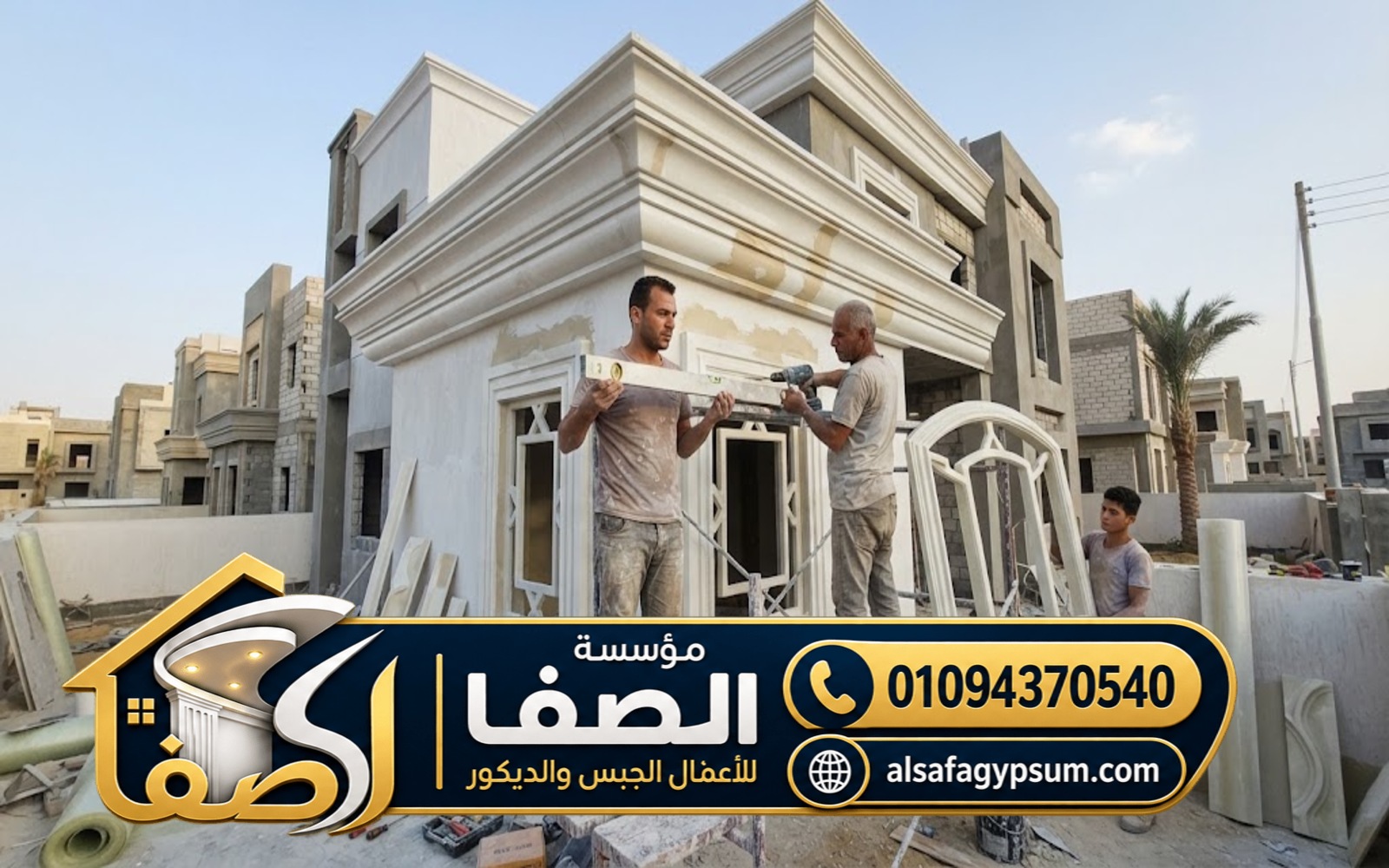تنفيذ وتشطيب ديكورات جي ار بي GRP في مصر